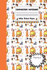 Composition Notebook Wide Ruled Paper