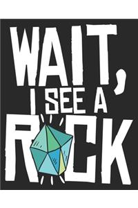 Wait, I See A Rock: Funny Collector Geologist Lapidary Rockhounding Composition Notebook 100 Wide Ruled Pages Journal Diary