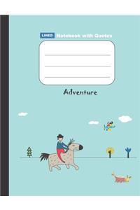Lined Notebook - Large (8.5x11 inches) - 100 Pages - Turquoise Cover