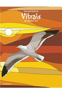 Livro para Colorir de Vitrais para Adultos 1 & 2