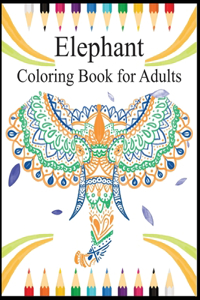 Elephant coloring book for adults