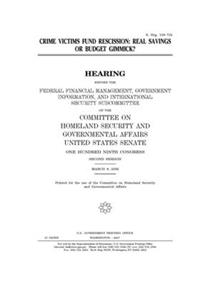 Crime Victims Fund rescission