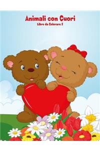 Animali con Cuori Libro da Colorare 2