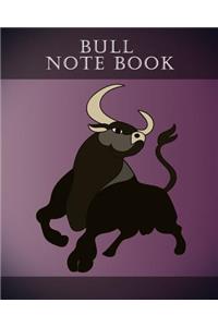 Bull Note Book: 30 Note Book Pages. Each Page Has A Hand Drawn Bull Sketch,