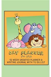 Day Planner for Kids: Day Planner for School With No Dates + To Do List + Writing Journal Pages (Green & Orange / 5x8 Inches)