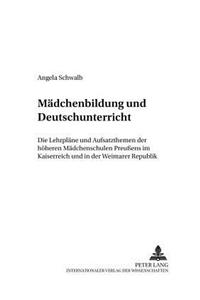 Maedchenbildung Und Deutschunterricht