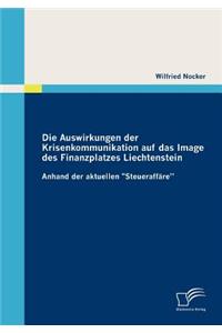 Die Auswirkungen der Krisenkommunikation auf das Image des Finanzplatzes Liechtenstein