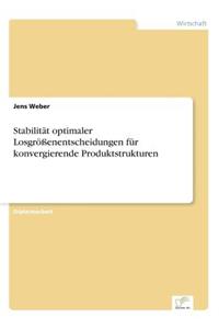 Stabilität optimaler Losgrößenentscheidungen für konvergierende Produktstrukturen