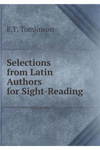 Selections from Latin Authors for Sight-Reading