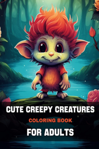 Cute Creepy Creatures Coloring Book for Adults