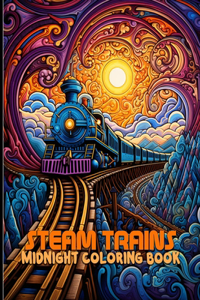 Steam Trains Coloring Book