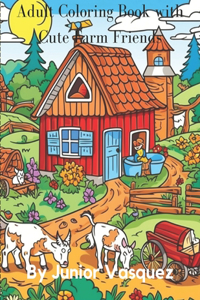 Farm Friends Adult Coloring Book