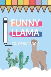 Funny Llama Coloring Book