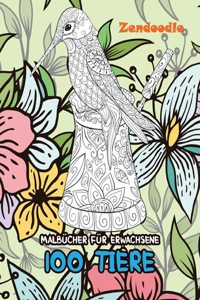 Malbücher für Erwachsene - Zendoodle - 100 Tiere