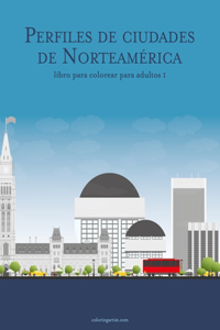 Perfiles de ciudades de Norteamérica libro para colorear para adultos 1