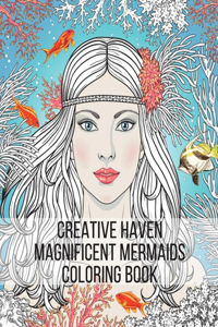 Creative Haven Magnificent Mermaids Coloring Book