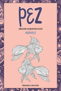 Libros para colorear para adultos - Principiante de Relajación - Animales - Pez