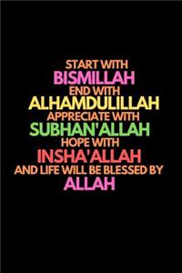 Start with Bismillah, End with Alhamdulillah, Appreciate with SUBHAN'ALLAH