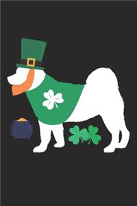 Akita Journal - Akita Notebook - St. Patricks's Day Gift for Akita Lovers