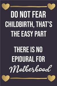 Do Not Fear Childbirth That Is the Easy Part There Is No Epidural for Motherhood