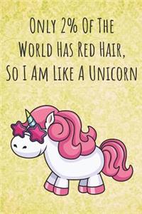 Only 2% Of The World Has Red Hair So I Am Like A Unicorn