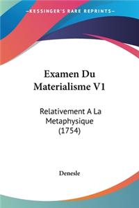 Examen Du Materialisme V1