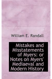 Mistakes and Misstatements of Myers