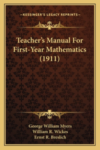 Teacher's Manual for First-Year Mathematics (1911)