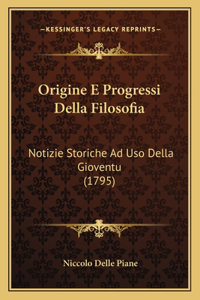 Origine E Progressi Della Filosofia