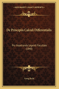 De Principiis Calculi Differentialis