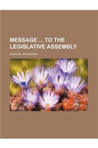 Message to the Legislative Assembly