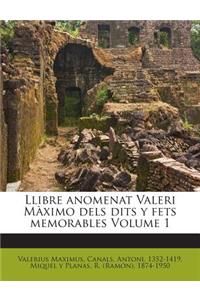 Llibre Anomenat Valeri Maximo Dels Dits y Fets Memorables Volume 1