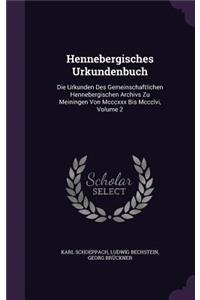 Hennebergisches Urkundenbuch