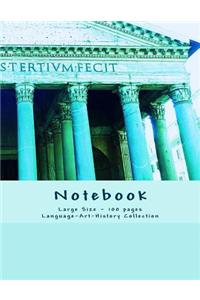 Notebook - Large Size - 100 pages - Language-Art-History Collection