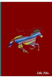 Ethi Pike - Colorful Unicorn Notebook / Extended Lines / Soft Matte Cover