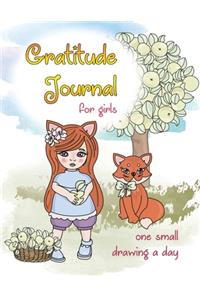 Gratitude Journal for Girls with One Small Drawing a Day