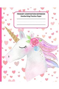 PRIMARY COMPOSITION NOTEBOOK Handwriting Practice Paper