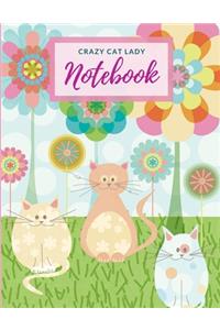 Crazy Cat Lady, Cute pastel colored illustrated Notebook