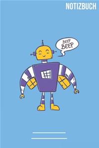 Roboter Beep Beep Notizbuch