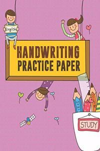 Handwriting Practice Paper. Kindergarten Workbook. Beginner to Tracing ABC Letters A-Z. Alphabet Handwriting Practice workbook for kids