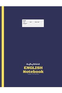 English Notebook - AmyTmy Notebook - 50 pages - 7.44 x 9.69 inch - Matte Cover