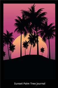 Sunset Palm Tree Journal