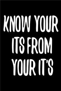 Know Your Its from Your It's