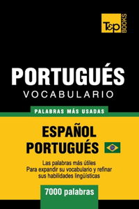 Portugués vocabulario - palabras mas usadas - Español-Portugués - 7000 palabras