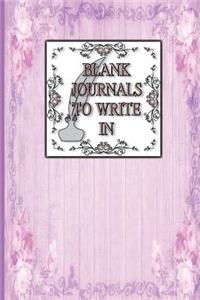Blank Journals To Write In