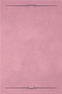 Pale Pink 101 - Blank Notebook with Bars & Scrolls Borders