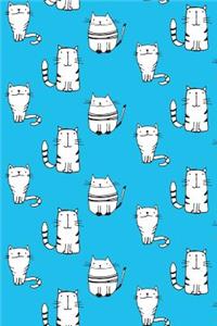Journal Notebook For Cat Lovers Sketchy Cats Pattern 2