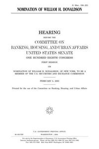 Nomination of William H. Donaldson