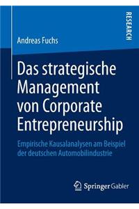 Das Strategische Management Von Corporate Entrepreneurship