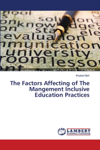 Factors Affecting of The Mangement Inclusive Education Practices